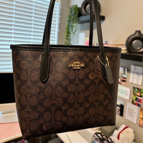 Coach Handbags - Coach Small City Tote Signature Canvas